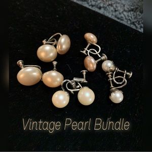🌼Vintage Pearl Earring Bundle